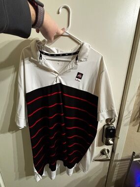 Nike Ohio State White, Red and Black Dri-fit Polo